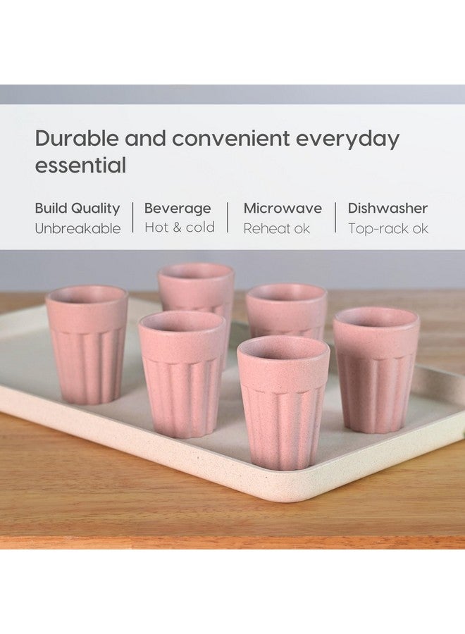 eha Set of 6 Earth-Friendly Cutting Chai Cups | 100 ml | Coffee Cup Made with Rice Husk & Bamboo Fibers | Microwave Safe Tea Set |Hot & Cold Coffee Mug, Milk & Tea Cup Set| Innocent Color - Image 4