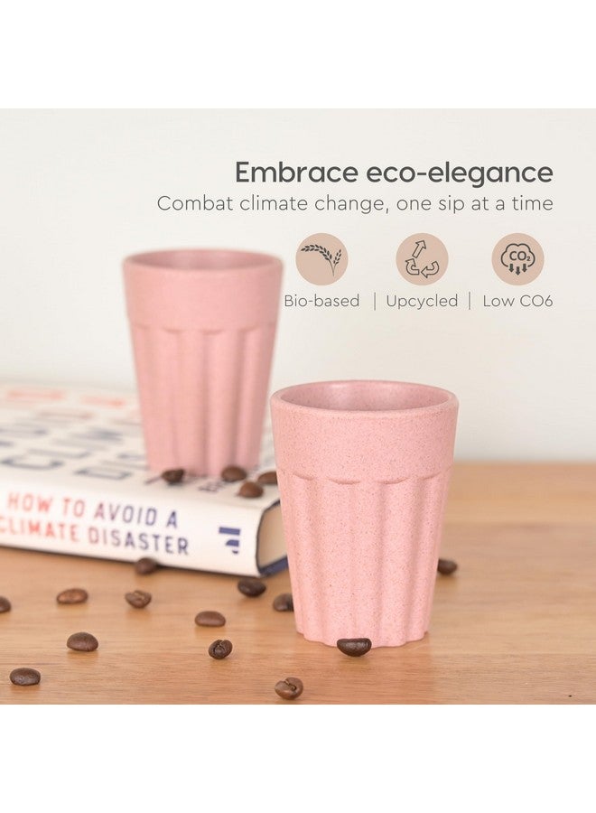 eha Set of 6 Earth-Friendly Cutting Chai Cups | 100 ml | Coffee Cup Made with Rice Husk & Bamboo Fibers | Microwave Safe Tea Set |Hot & Cold Coffee Mug, Milk & Tea Cup Set| Innocent Color - Image 3
