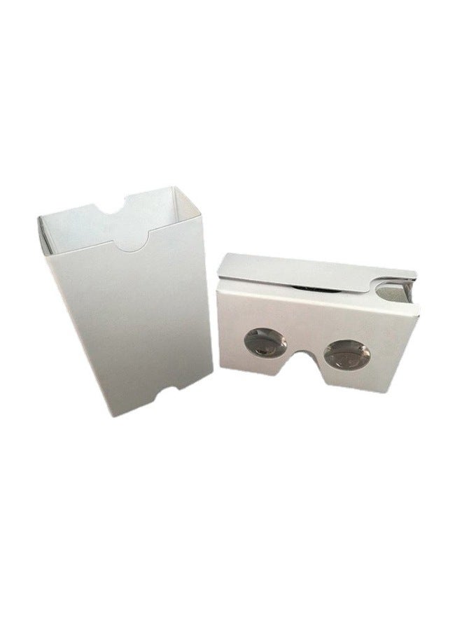 White Paper VR Glasses 3D Mobile Phone Virtual Reality Video Cinema Second Generation Headset Display Device For Mass Audience-Color:White  - Image 5
