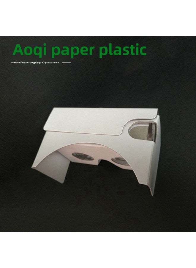 White Paper VR Glasses 3D Mobile Phone Virtual Reality Video Cinema Second Generation Headset Display Device For Mass Audience-Color:White  - Image 3