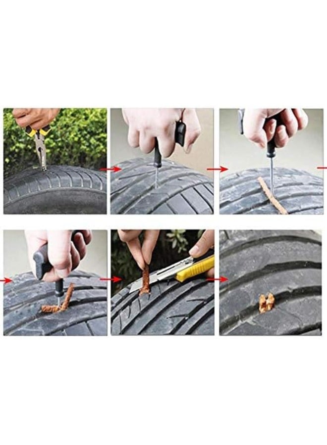 Generic Car Bike Auto Tubeless Tire Tyre Puncture Plug Repair Tool Kit  - Image 3
