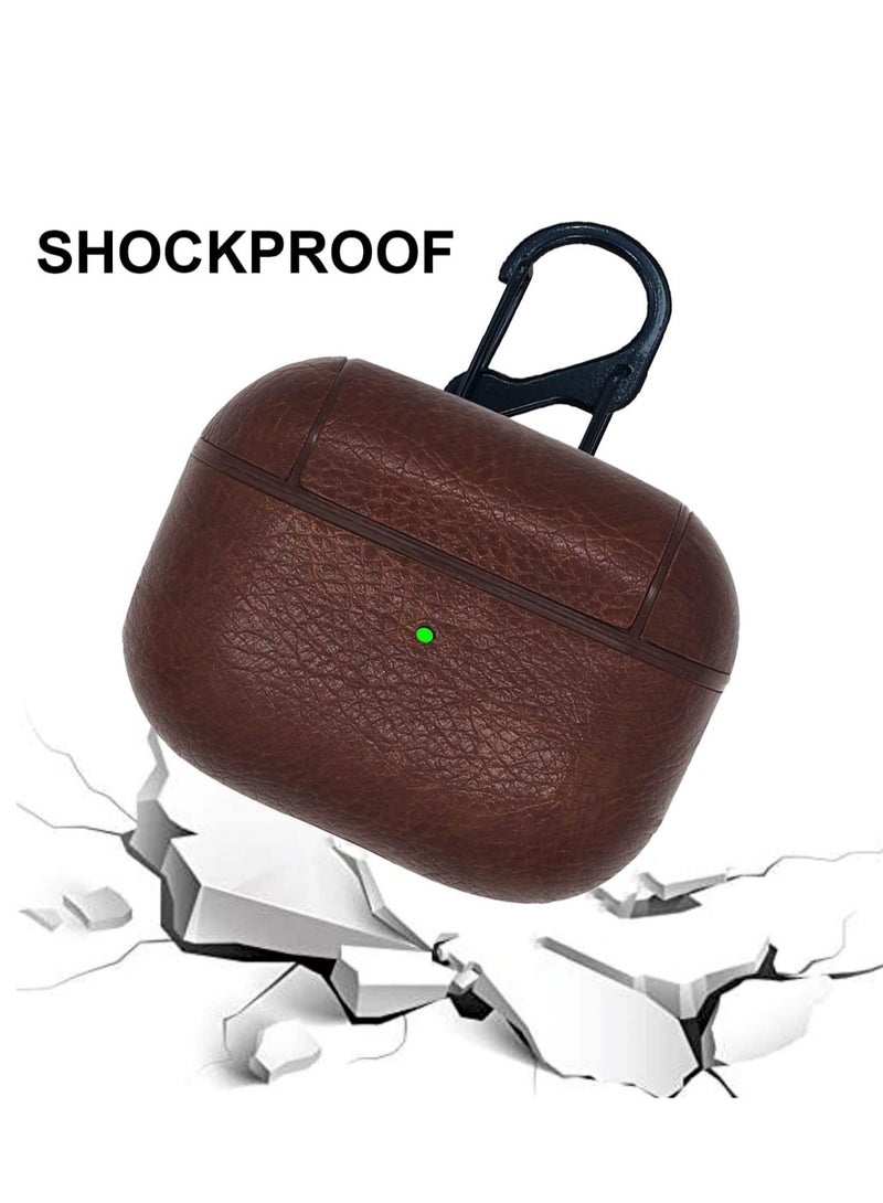 AirPods 4th Generation Case Leather Case, Compatible with AirPods 4 Gen (2024) (USB-C), Compatible with MagSafe, Drop Protection Cover with Lanyard, Orbit Hybrid Case, Brown - Image 3