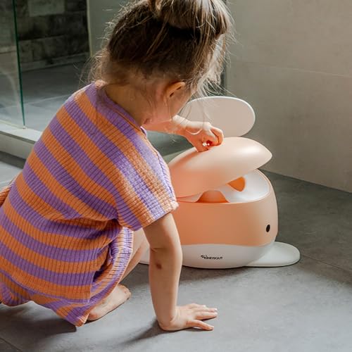 Kindsgut Whale Potty Training Toilet Ergonomic Toddler Potty for Boys Girls Designed in Germany NonSlip Easy Clean Peach - Image 3