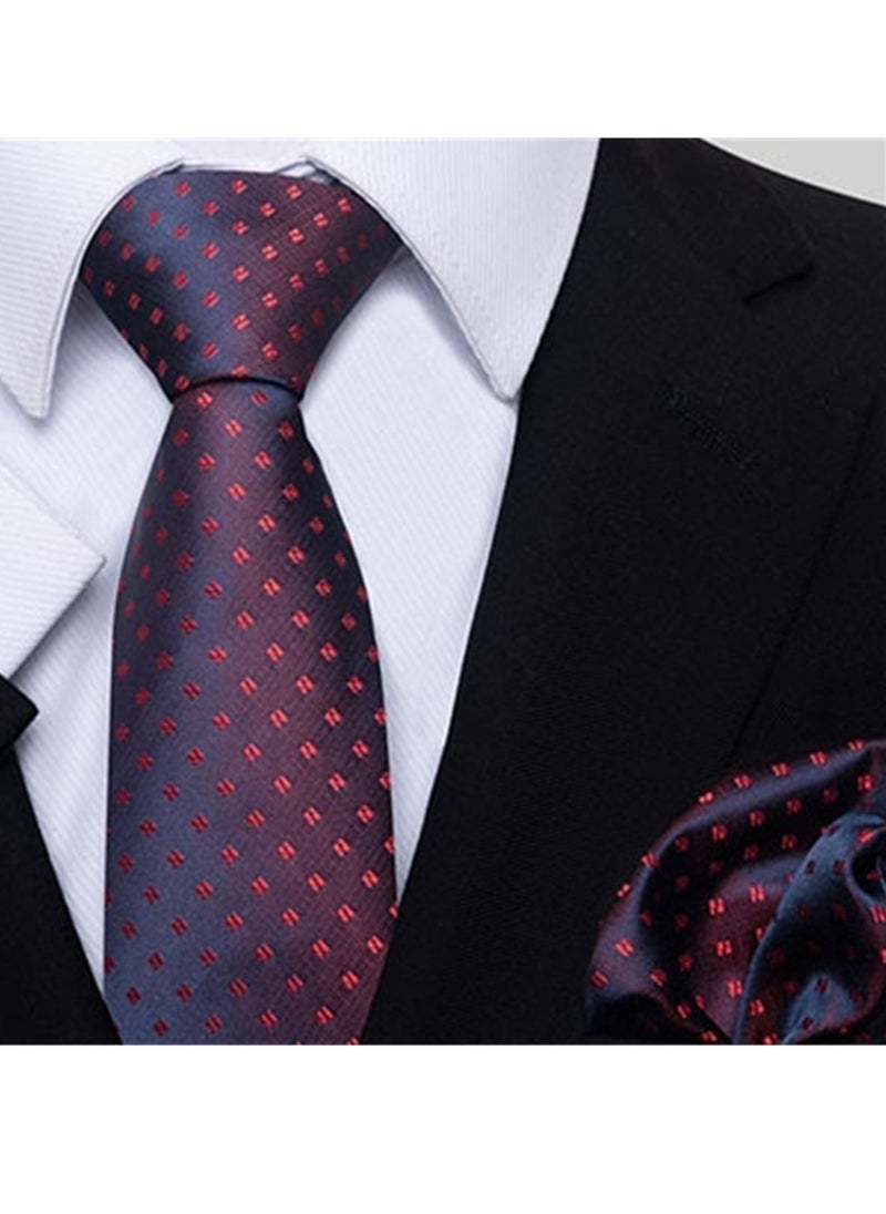 Generic 6pcs men's gift box set 3 ties 3 chest scarves fashion business tie square scarf set  - Image 3