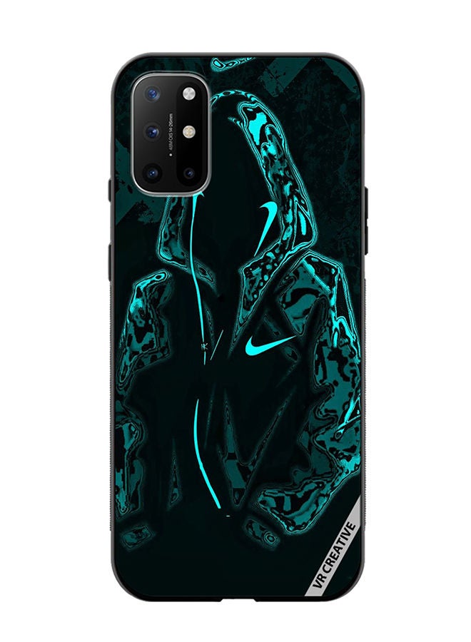 VR CREATIVE Protective Case Cover For OnePlus 8T Mask Guy In Green Jacket Design Multicolour - Image 1