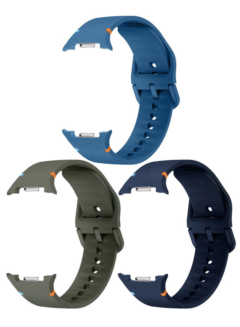 CATANES 3Packs Sport Band for Galaxy Watch 8 40mm 44mm and Watch 8 Classic 46mm, Silicone Replacement Strap, M/L Size - Image 1