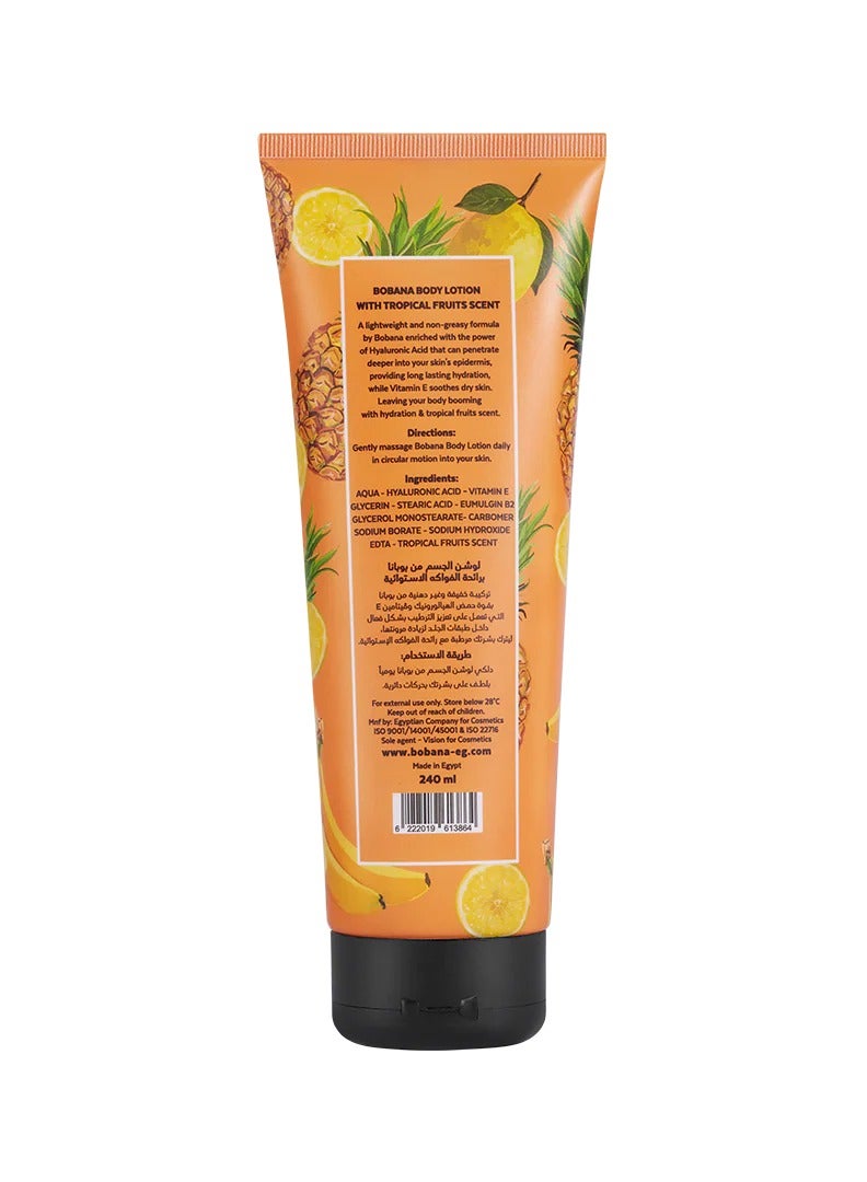 لوشن بوبانا للجسم برائحة الفواكه الإستوائية 240 ملي
