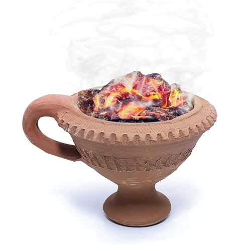 Pure Source India بيور سورس إنديا - طين ديشي طبيعي - حامل بخور دهوب لوبان داني/دوني - حامل/حامل وعاء لبوجا/هاوان/دوني (متجر/مكتب/غرفة/جاردان إلخ.) (4 بوصة 100% مِتي نقي) - Image 3
