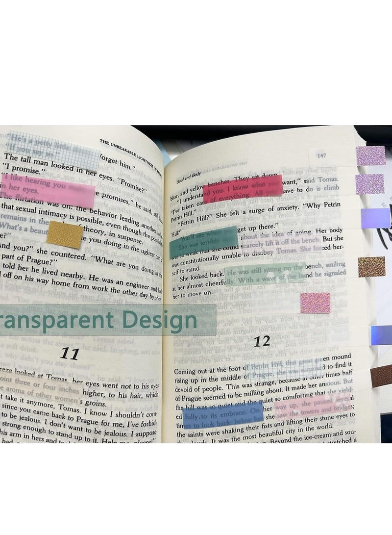 Captaintech 800pcs Morandi Sticky Tabs for Annotating Books  Markers Notebooks Tabs Binders Clear Notes Multi-Colored Writable and Repositionable Strip Index Flags - Image 4