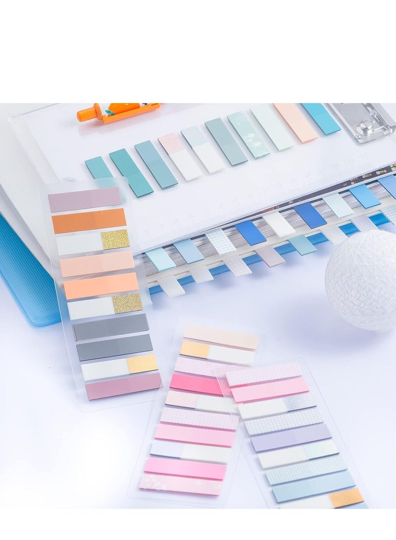 Captaintech 800pcs Morandi Sticky Tabs for Annotating Books  Markers Notebooks Tabs Binders Clear Notes Multi-Colored Writable and Repositionable Strip Index Flags - Image 3