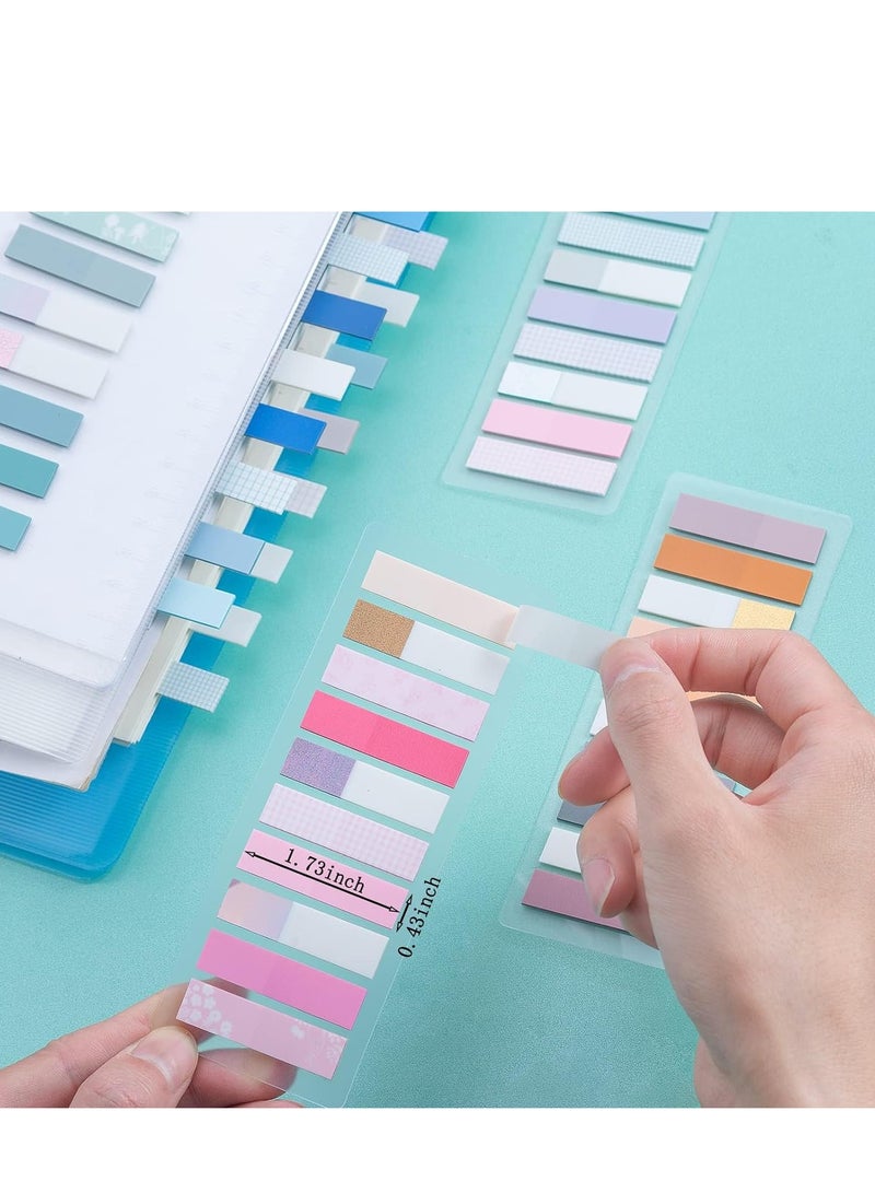 Captaintech 800pcs Morandi Sticky Tabs for Annotating Books  Markers Notebooks Tabs Binders Clear Notes Multi-Colored Writable and Repositionable Strip Index Flags - Image 2