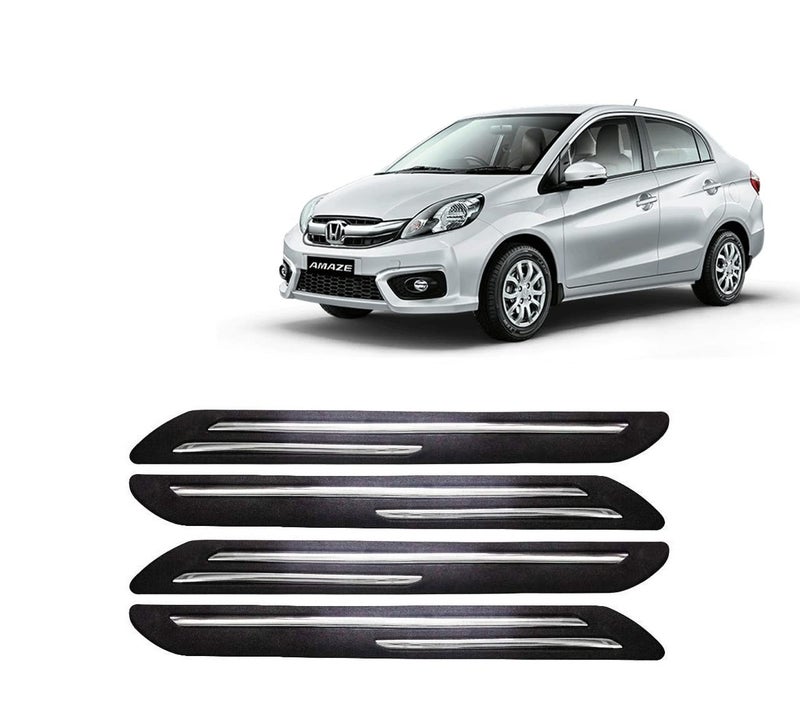 Car Bumper Guard for Honda Amaze (Old Shape) - (Chrome Strip)