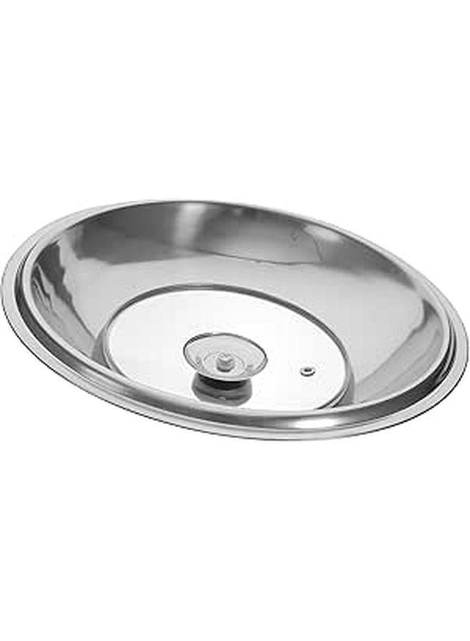Stainless Steel Pot Lid With Glass Cover 30cm Anti Scald Cooking Cover Kitchen Gadget - Image 1