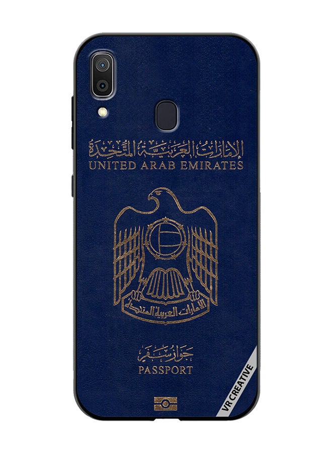 VR CREATIVE Protective Case Cover For Samsung Galaxy A30 Uae Passport Design Multicolour - Image 1