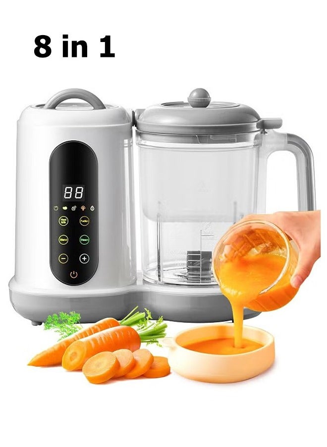 TIANER - 8-in-1 Baby Food Processor Baby Food Steamer Blender with Self Cleans Touch Screen Control Lcd Display for Infants All-in-One Toddlers Puree Meal Mills Machine, Auto Cooking & Stirring, Bpa Free - Image 1