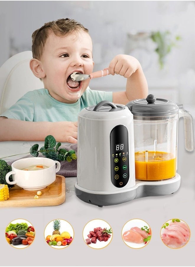TIANER - 8-in-1 Baby Food Processor Baby Food Steamer Blender with Self Cleans Touch Screen Control Lcd Display for Infants All-in-One Toddlers Puree Meal Mills Machine, Auto Cooking & Stirring, Bpa Free - Image 1
