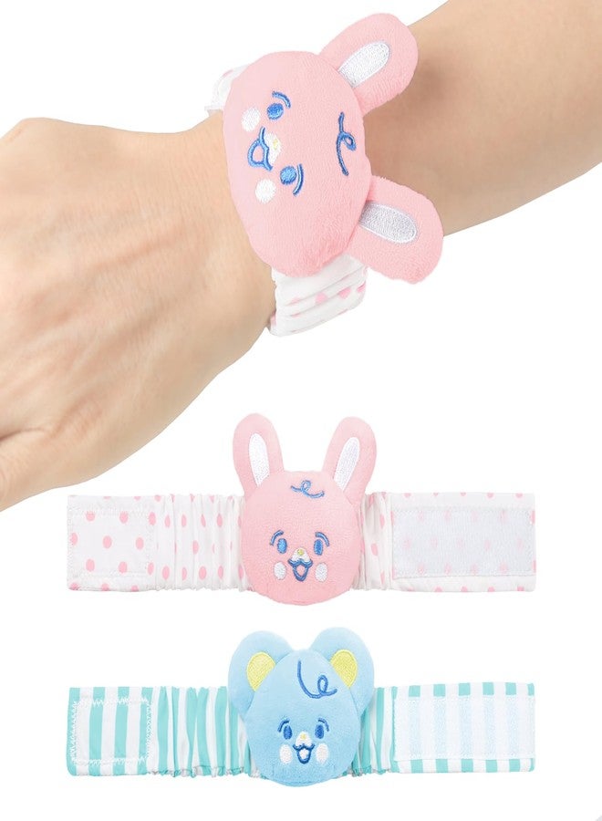 Littleforbig Adult Wrist Rattles Soft Adjustable Bracelet with Bell for Adult - Baby Parade Pattern 2-Pack - Image 1