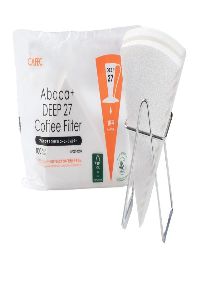 CAFEC Abaca+ Deep 27 Coffee Filter (white) | DEEP 27 | AFD27-100W - Image 3