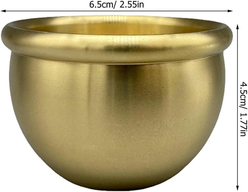 Gadpiparty Copper Ashtray Incense Burner Small Water Container Desktop Ornament Copper Craft Home Fragrance Holder for Office and Living Room Decor - Image 2
