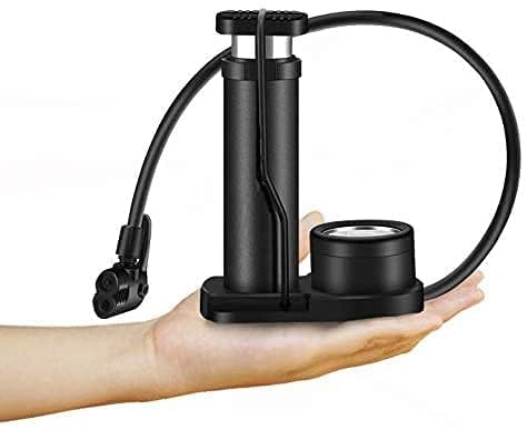DORLANK Mini Portable Bike, Bicycle Tire Hand Foot Activated Floor Pump| High-Pressure Foot Pump with Dual Head & Gauge and Gas Needle (Multicolor) - Image 3