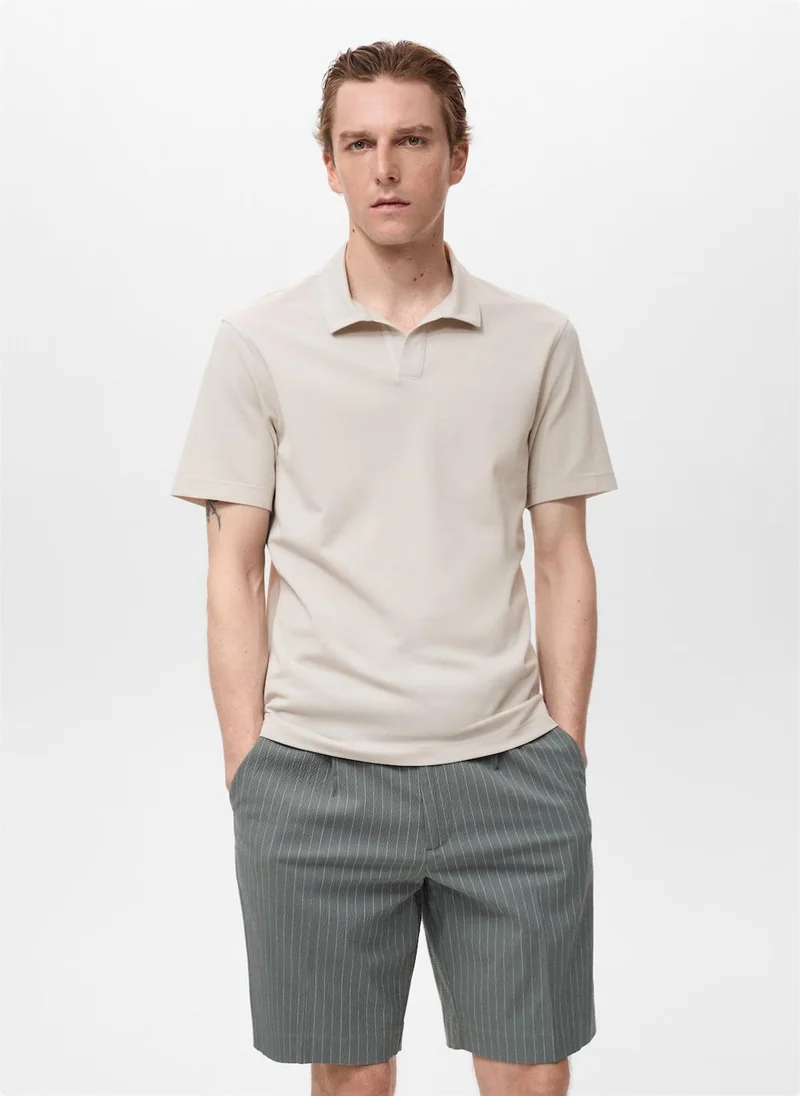 Mango Man Piqué Polo Shirt