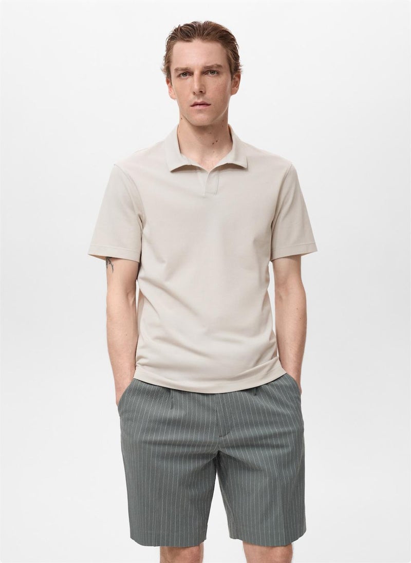 Mango Man Piqué Polo Shirt  - Image 1