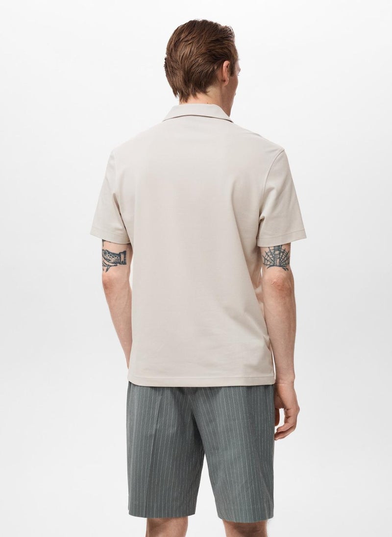 Mango Man Piqué Polo Shirt  - Image 2