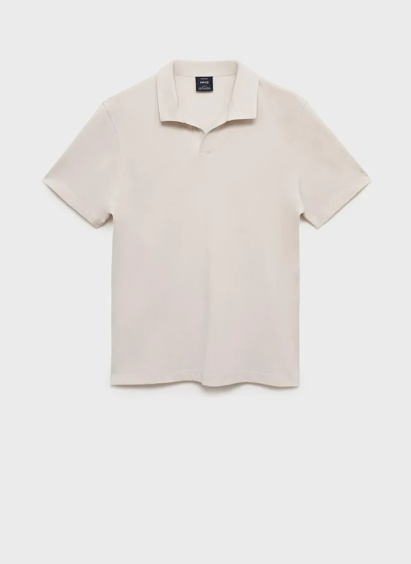 Mango Man Piqué Polo Shirt