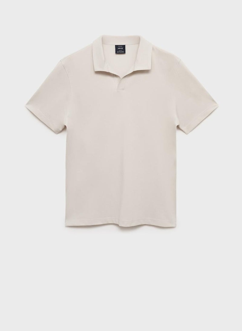 Mango Man Piqué Polo Shirt  - Image 5