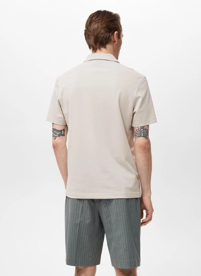 Mango Man Piqué Polo Shirt