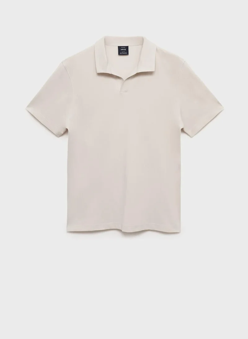 Mango Man Piqué Polo Shirt
