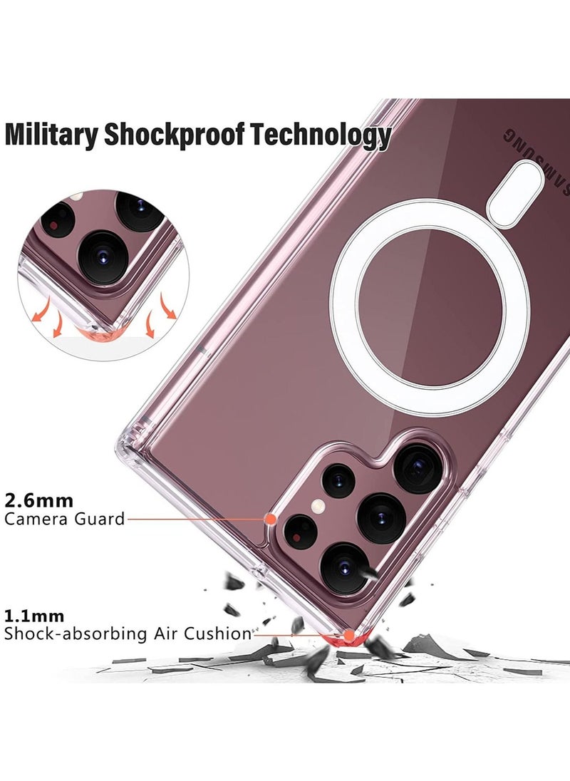 Clear Case for Samsung Galaxy S22 Ultra, Compatible with Mag-Safe Charging, Ultra Slim & Full Protective Shockproof Case Cover (Galaxy S22 Ultra, Clear)  - Image 3