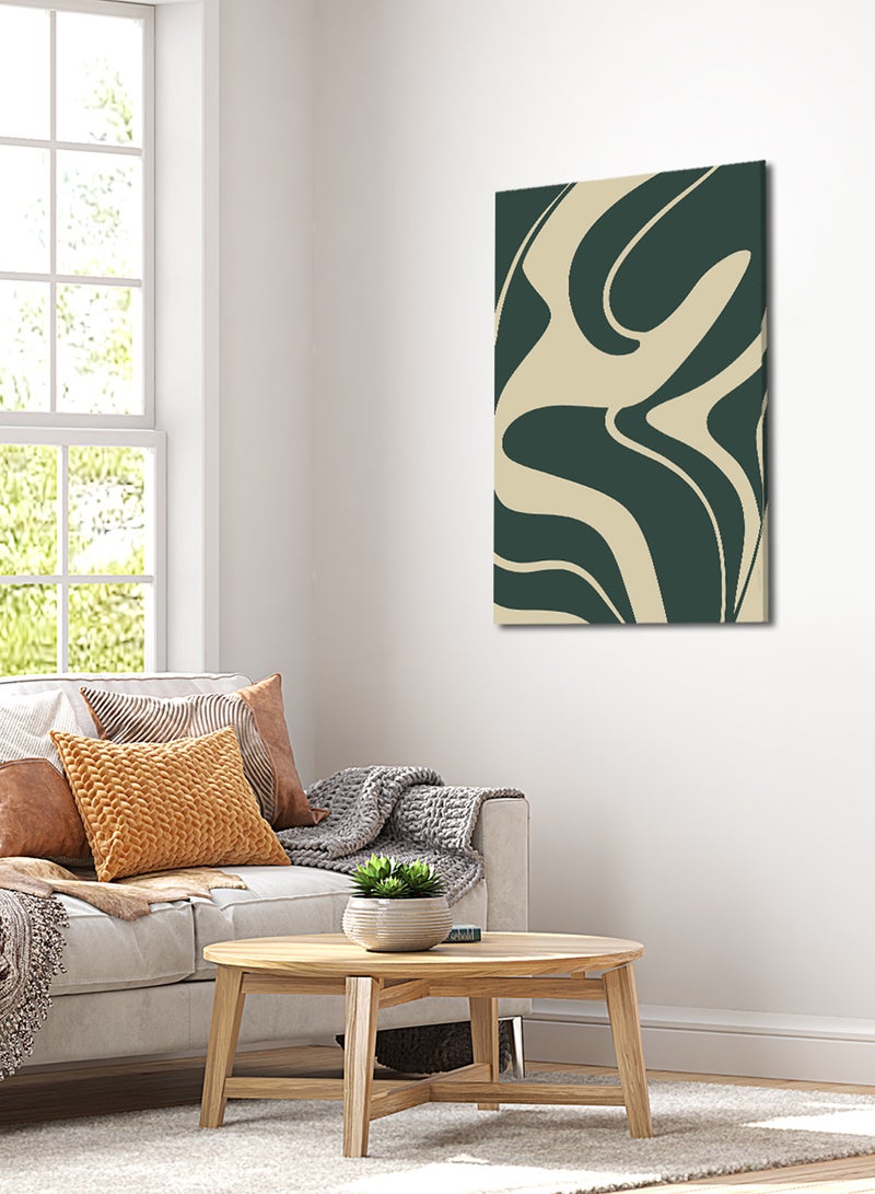 LOWHA Canvas Wall Art Stretched Over Wooden Frame with Scandinavian Abstract Painting - Image 2