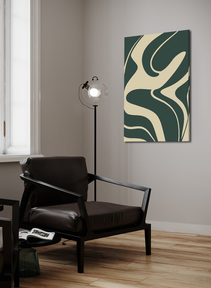 LOWHA Canvas Wall Art Stretched Over Wooden Frame with Scandinavian Abstract Painting - Image 3