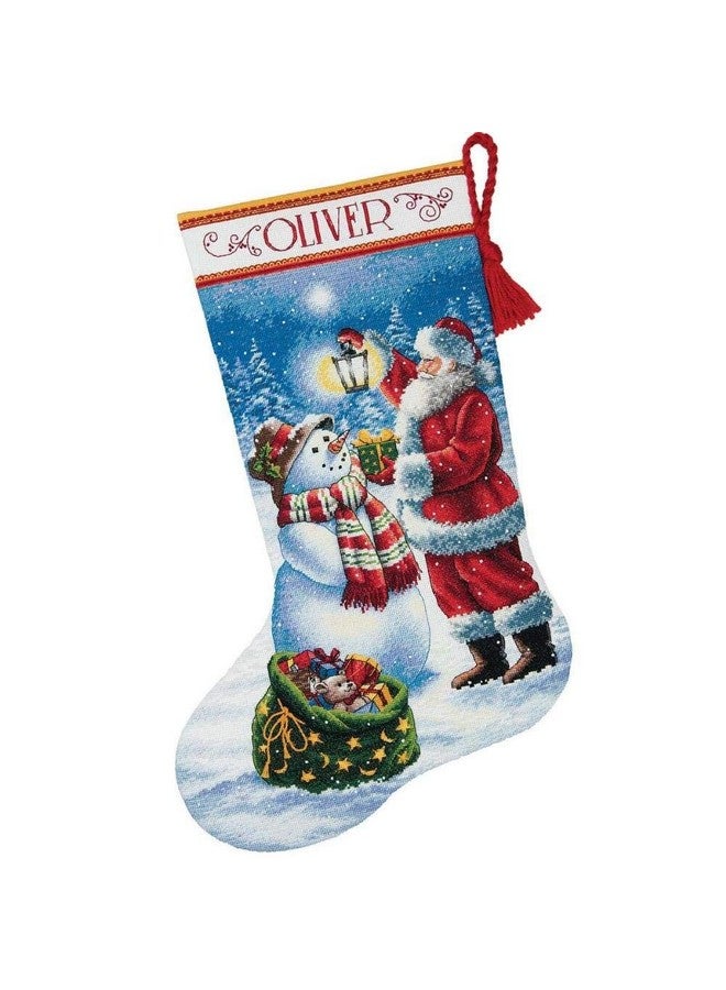 Dimensions Needlecrafts Dimensions Holiday Glow Stocking Counted Cross Stitch Kit 70 08952 - Image 2