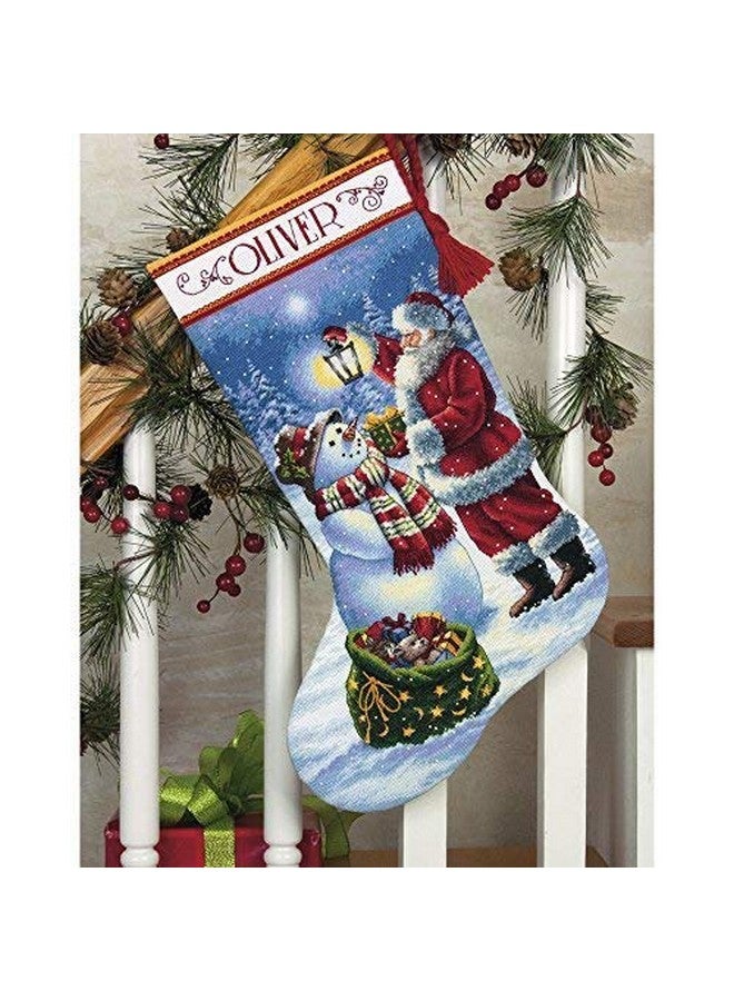 Dimensions Needlecrafts Dimensions Holiday Glow Stocking Counted Cross Stitch Kit 70 08952 - Image 4