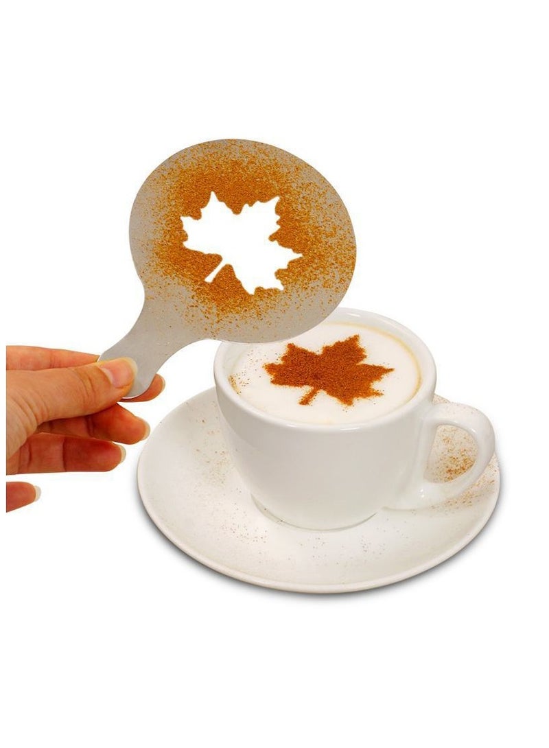 16-Piece Coffee Foam Latte Art Stencil Set - Image 2