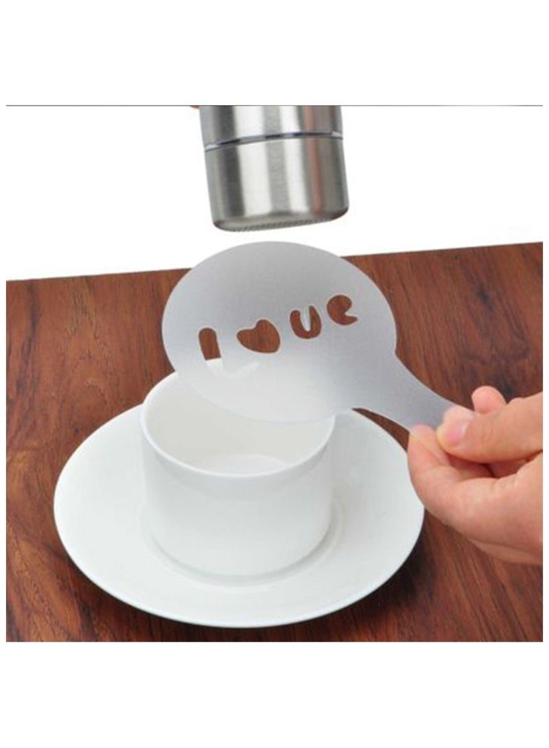 16-Piece Coffee Foam Latte Art Stencil Set - Image 4