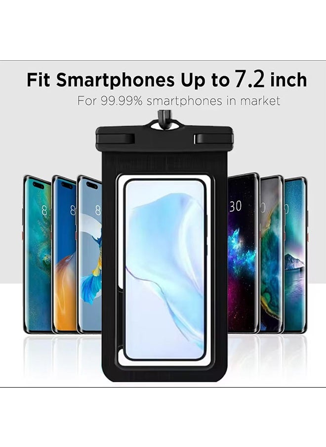 JCB CHIC 2Pcs Universal Waterproof Phone Pouch, Large Phone Waterproof Case  Dry Bag (Protection Level: IP68) ,7.2" Swimming Bag Water With Lanyard,Fit For Outdoor Sports(DDWT-ZP21 blue)  - Image 5