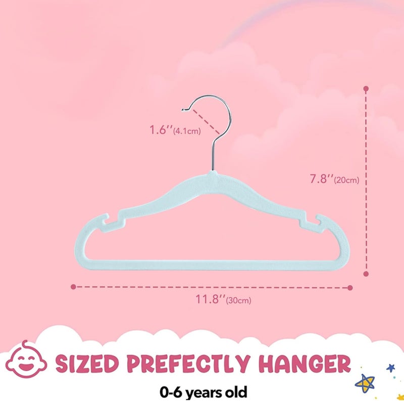 Red Dot Gift Pack of 30 Baby Velvet Clothes Hangers - Image 2