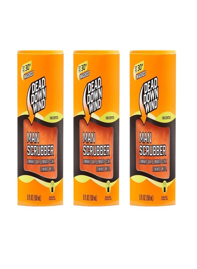 DEAD DOWN WIND Man Scrubber - Unscented, Orange, Pack of 3 - Image 1