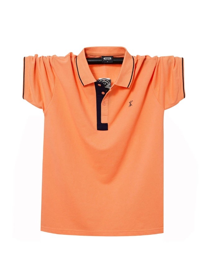 POLO قميص بولو صيفي للرجال من القطن، قميص عمل غير رسمي للرجال، قميص بولو قصير الأكمام بتطريز، ملابس علامة تجارية، قميص بولو ناعم - Image 1