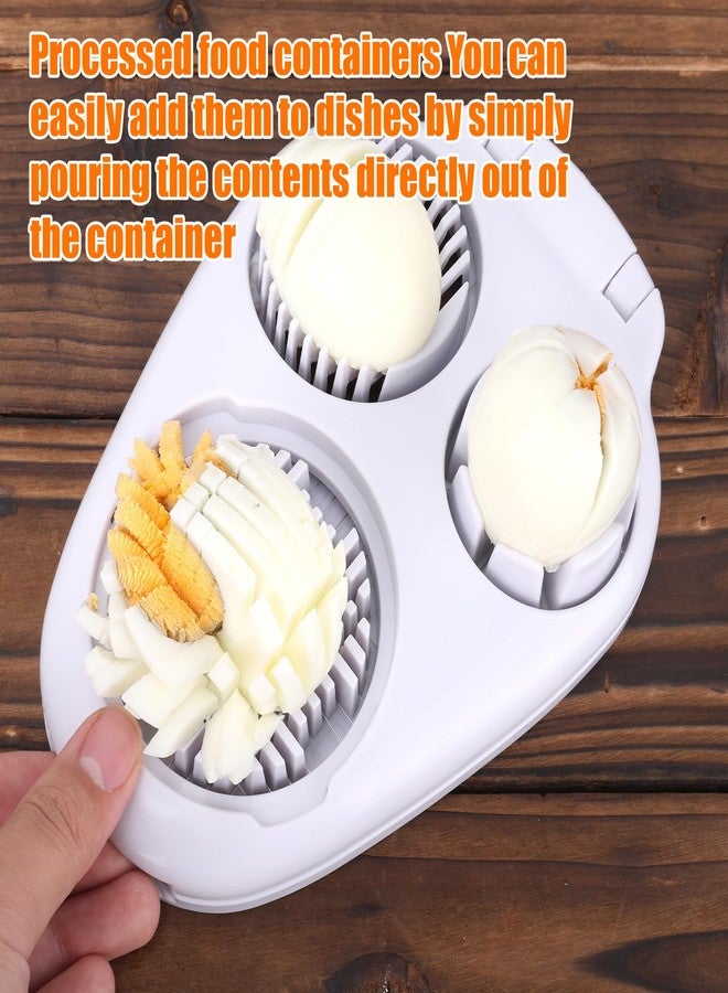 Penitue 3-in-1 Egg Slicer with Cleaning Brush, 3 Slice Modes Egg Cutter Stainless Steel Dicer Multipurpose Kitchen Chopper Utensil for Hard Boiled Eggs Strawberry Tomato Butter Mushroom - Image 4