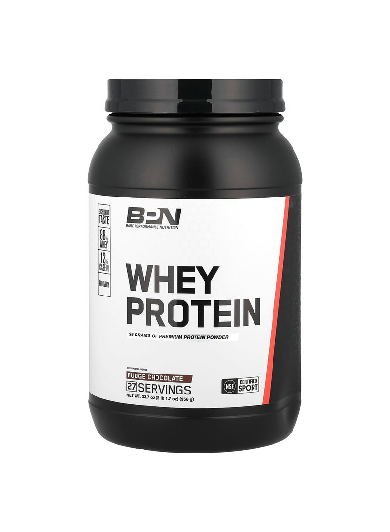 Whey Protein, Fudge Chocolate, 2 lbs 1.7 oz, (956 g)