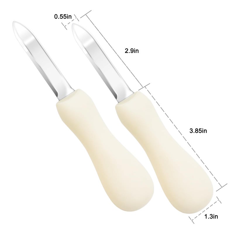 Nonley Oyster Shucking Knife, 2 Pack Oyster Knife Shucker Set with Professional Grade Cut Resistant Gloves, Stainless Steel Seafood Opener Tools - Image 2