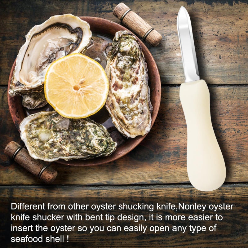 Nonley Oyster Shucking Knife, 2 Pack Oyster Knife Shucker Set with Professional Grade Cut Resistant Gloves, Stainless Steel Seafood Opener Tools - Image 5