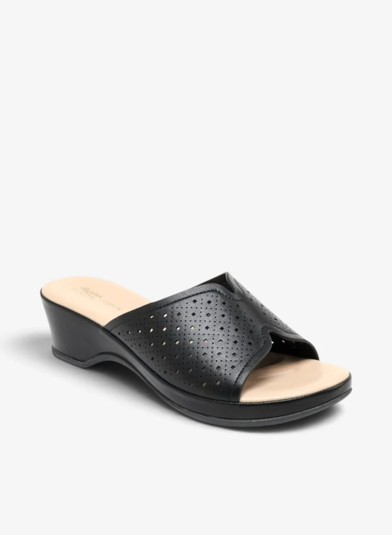 Perforated Comfort Wedge Sandals
