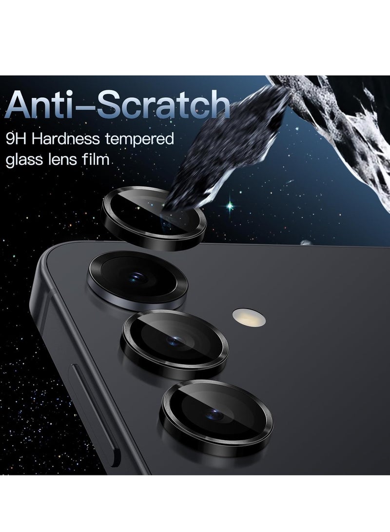 BORTONY Samsung Galaxy S25 5G Camera Lens Protector 9H Tempered Glass Metal Individual Ring Cover Easy Installation For Samsung Galaxy S25 6.2-inch  - Image 4