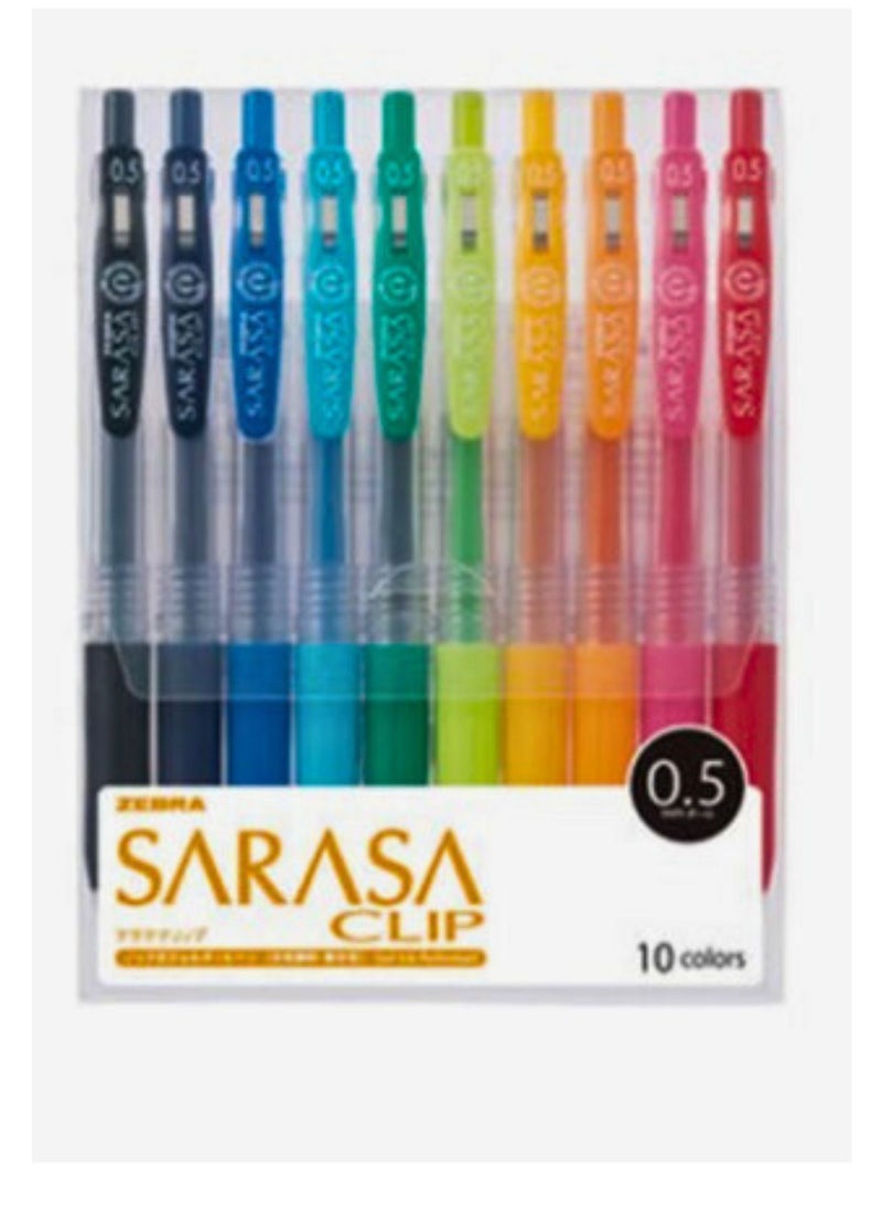 ZEBRA 10-Piece Sarasa Clip Gel Ink Pen Set Multicolour  - Image 2