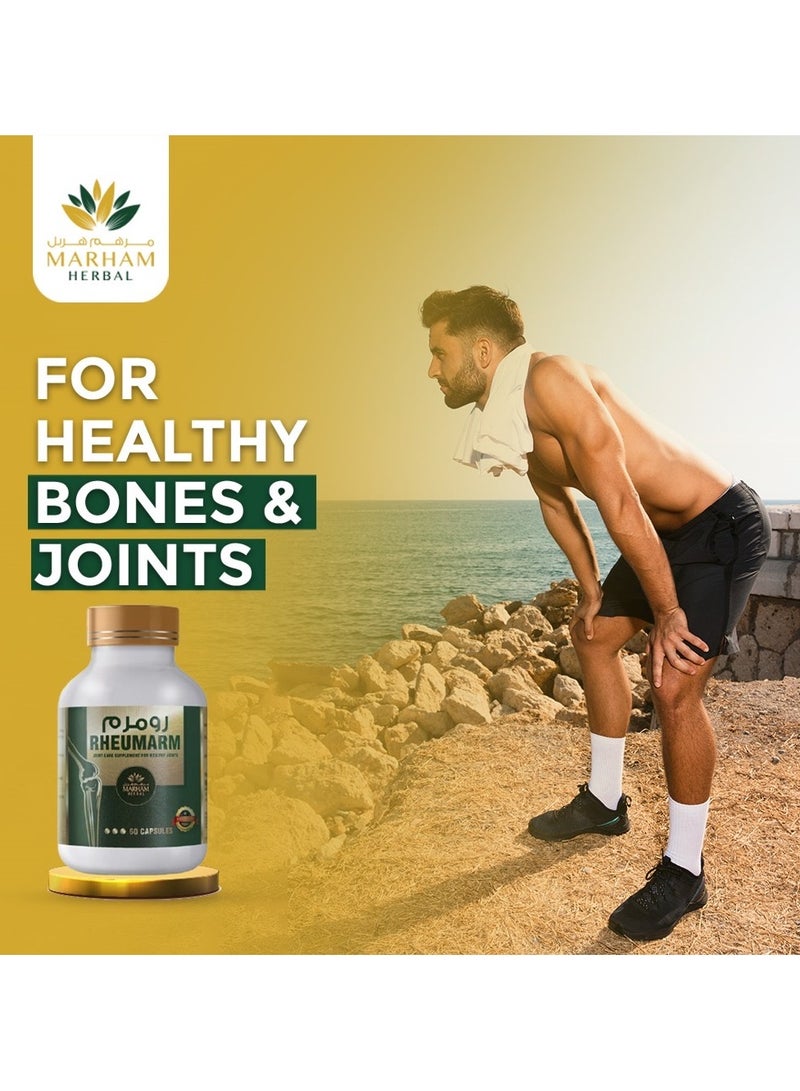 MARHAM HERBAL Rheumarm Joint Support Capsules – Advanced Herbal Formula for Knee Pain Relief, Arthritis Support, Bone Strength & Cartilage Care | Natural Anti-Inflammatory Supplement | 60 Capsules - Image 4